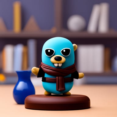 Go Blue Gopher as a ninja.