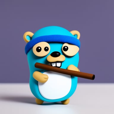 Go Blue Gopher as a ninja.
