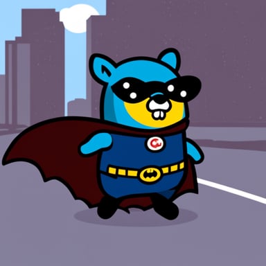 Go Blue Gopher as Batman Gopher