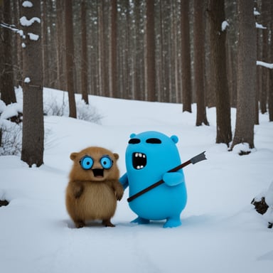 Go Blue Gopher battling the White Walkers in Game of Thrones.