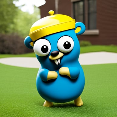 Go Blue Gopher looking like Teletubbies.