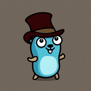 Go Blue Gopher wearing an ivycap style hat.