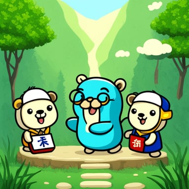 Go Blue Gopher won the grand tournament of mahjong.