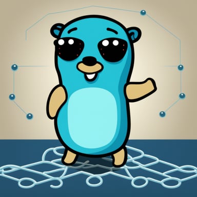 Go Blue Gopher is joining the nodes of a graph in graph theory.