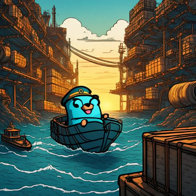 As a sailor on a container ship, Go Blue Gopher navigates through the vast oceans, ensuring the cargo reaches its destination safely.