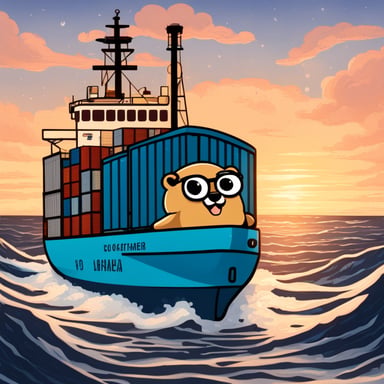 As a sailor on a container ship, Go Blue Gopher navigates through the vast oceans, ensuring the cargo reaches its destination safely.