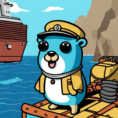 As a sailor on a container ship, Go Blue Gopher navigates through the vast oceans, ensuring the cargo reaches its destination safely.