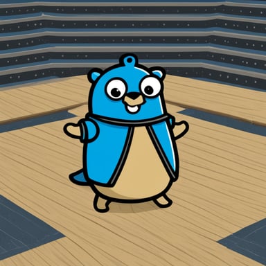 Go Blue Gopher creating Kubernetes namespaces.