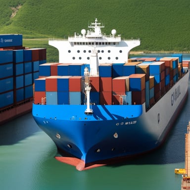 Go Blue Gopher on a containership.