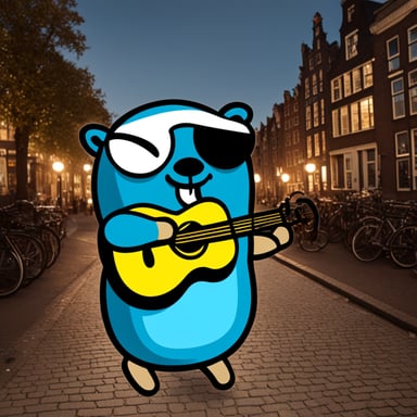 Go Blue Gopher in Amsterdam.