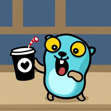 Go Blue Gopher yelling to Java.