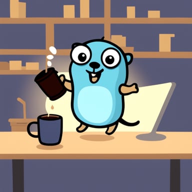 Go Blue Gopher yelling to Java.
