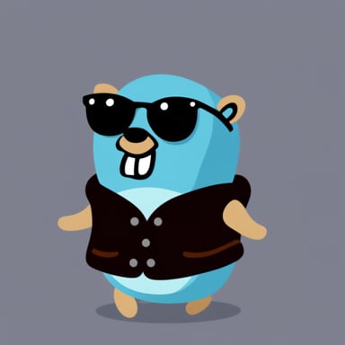 Go Blue Gopher with sunglasses