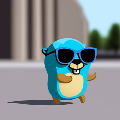 Go Blue Gopher with sunglasses