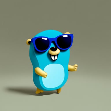 Go Blue Gopher with sunglasses