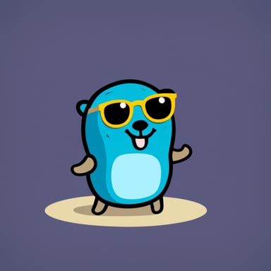 Go Blue Gopher with sunglasses