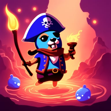 Go Blue Gopher as Blue Pirate Gopher