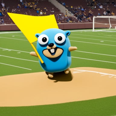 Go Blue Gopher jousting