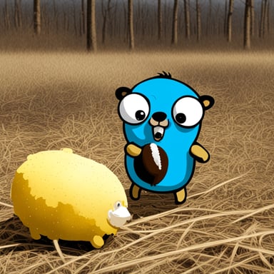 Go blue gopher eating RAM