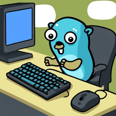 Go blue gopher is eating computer memory.
