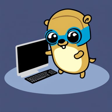 Go blue gopher is eating computer memory.