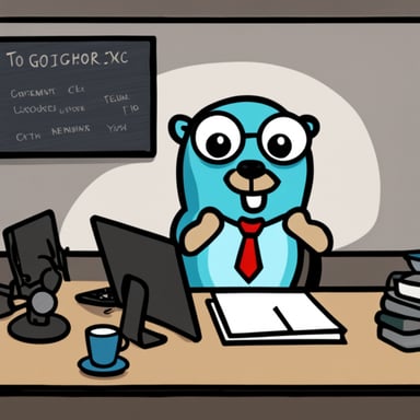 Go Blue Gopher as toxic CEO gopher.