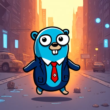 Go Blue Gopher as toxic CEO gopher.