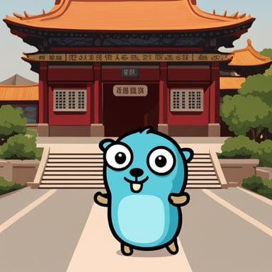Go Blue Gopher in China.