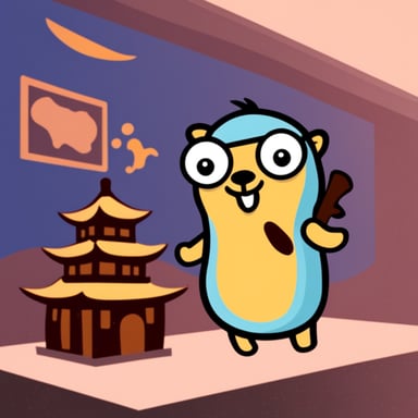 Go Blue Gopher in China.