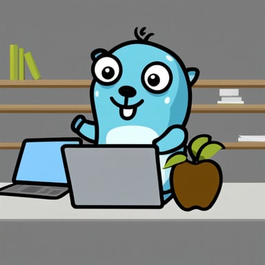 Go Blue Gopher who works for Apple.