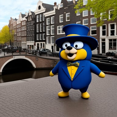 Go Blue Gopher as Tux in Amsterdam.