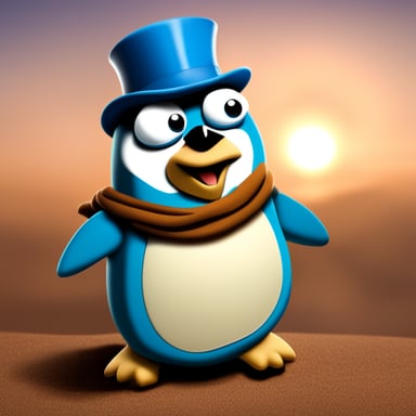 In the world of operating systems, imagine the Go Blue Gopher as a penguin Linux nerd from Amsterdam, passionate about open source and coding.