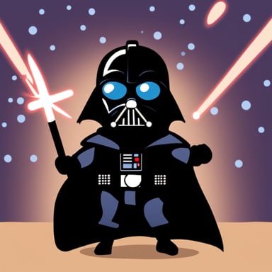 Go blue gopher dressed as Darth Vader.