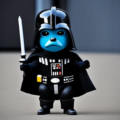 Go blue gopher dressed as Darth Vader.