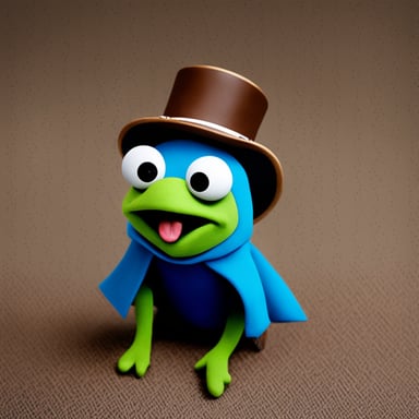 Go blue gopher looks like Kermit the Frog.