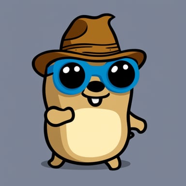 Go Blue Gopher as a red-eyed stoner hacker gopher.