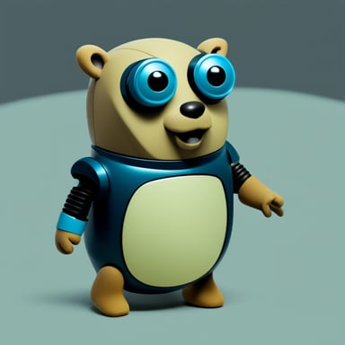 Go Blue Gopher as a robotic cyborg.