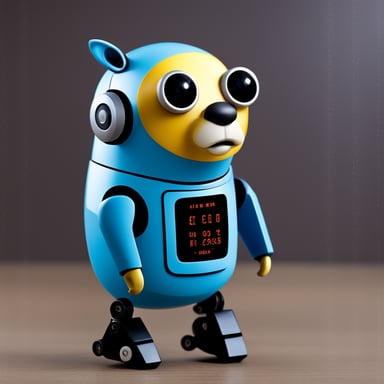 Go Blue Gopher as a robotic cyborg.