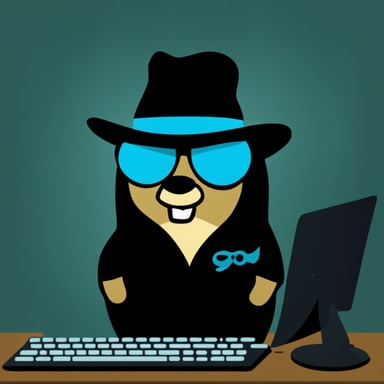 Go Blue Gopher as a blackhat hacker.