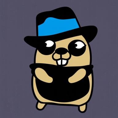 Go Blue Gopher as a blackhat hacker.