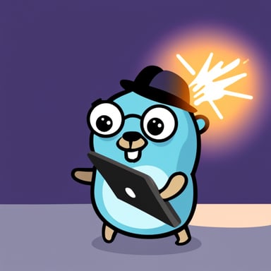 Go Blue Gopher as a hacker.