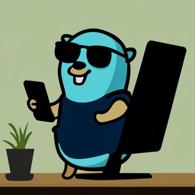 Go Blue Gopher as a hacker.