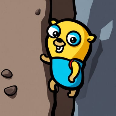 Go Blue Gopher rock climbing