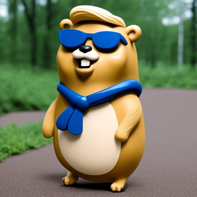 Go blue gopher as hyper realistic trump gopher.