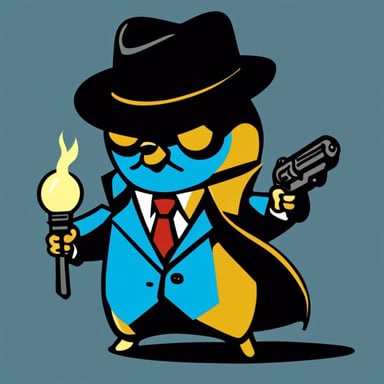 Go Blue Gopher as Dick Tracy, film noir private investigator.