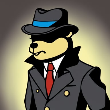 Go Blue Gopher as Dick Tracy, film noir private investigator.