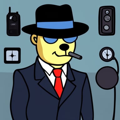 Go Blue Gopher as Dick Tracy, film noir private investigator.
