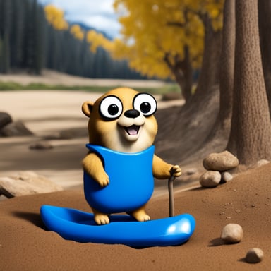 Go blue gopher as photorealistic axios gopher, Jim VandeHei.