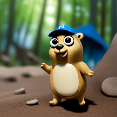 Go blue gopher as photorealistic axios gopher, Jim VandeHei.