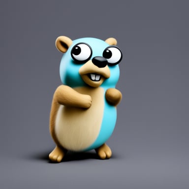 Go blue gopher as photorealistic axios gopher, Jim VandeHei.